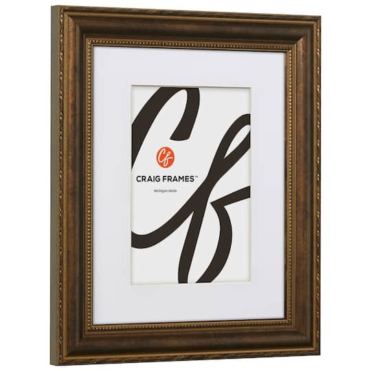 Craig Frames 4 Pack: Victoria Ornate Bronze Picture Frame with Mat